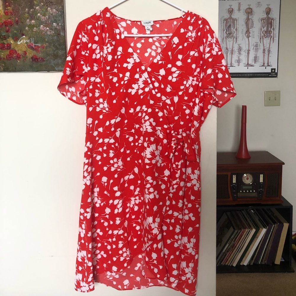 J.CREW Short-sleeve printed wrap dress